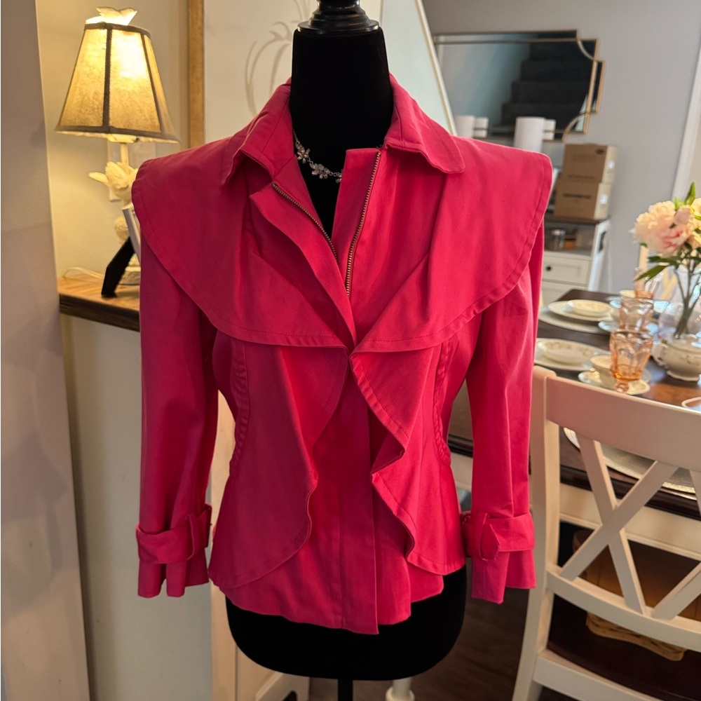 Pink ruffle jacket
